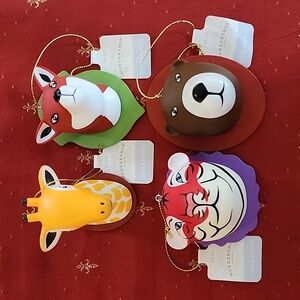 NWT Wondershop Animal Head Ornaments (set of 4)